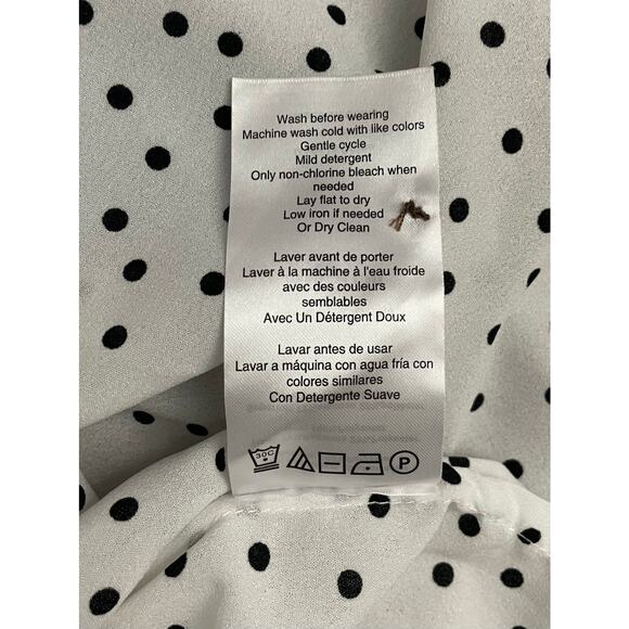 A Pea in the Pod Maternity Gray Polka Dot Tunic Top Long Sleeve Size M - Picture 7 of 8